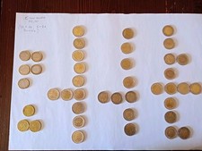 Monete Rare Da 2 Euro , 1 Euro e 50 Centesimi in blocco