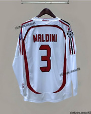 Maglia AC Milan MALDINI #3 2006/2007 manica lunga retrò vintage maglia bianca L