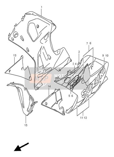 6818539f000jw carena suzuki - carena,