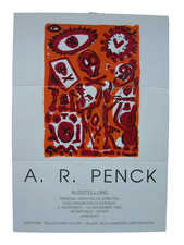 A: R. Penck (1939-2017) Sessione in arancione orig. Invito serigrafico