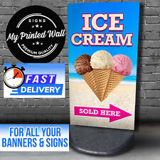 Gelato Venduto Qui Una Tavola