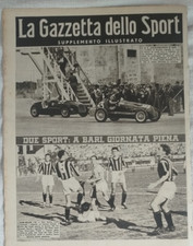 BARI CALCIO G.P. AUTO CISITALIA BONETTO GAZZETTA DELLO SPORT SUPPLEMENTO  1948