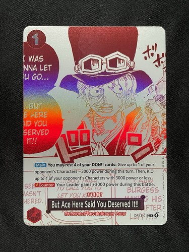 One piece tcg card sabo - one,