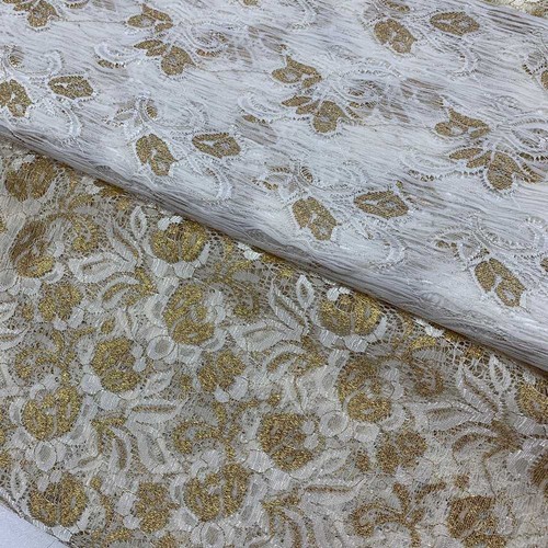 Tessuto pizzo lurex 5736 - tessuto,