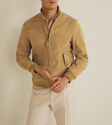 Giacca pelle uomo marrone pura - pelle,