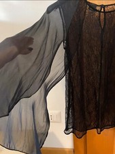 Blusa nera in pizzo Pinko 