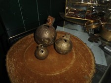 3 antichi  bubboli funebri in bronzo massoneria