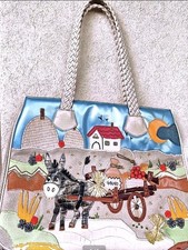 Borsa donna Braccialini Cartoline Vintage  "La Fattoria"          Originale Rara