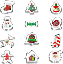 Set Di 12 Stampi Biscotti