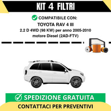 Kit 4 Filtri Tagliando per