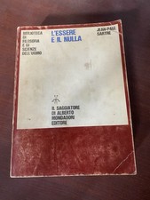L'Essere è Il Nulla Jean Paul Sartre Ed Mondadori Il Saggiatore 