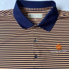 Polo Mauna Kea Hotel campo da golf logo ricamato 2XL righe hawaiane nuova