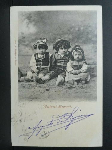 Cartolina roma costumi - costumi, romani