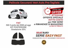PELLICOLE OSCURANTI VETRI AUTO FIAT 500 dal 2008 ad oggi kit pos 35% E F OFFERTA