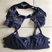 REGGISENO FASCIA YAMAMAY PIZZO BLU CON COPRISPALLE NUOVO TG. 3B LINGERIE INTIMO