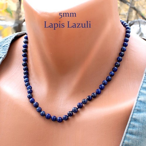 Collana girocollo unisex blu