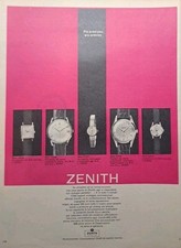 Orologi ZENITH - Rara Pubblicità ORIGINALE D'epoca 1962