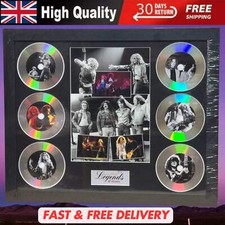 LED ZEPPELIN MEMORABILIA FRAMED PICTURE PRESENTATION DISC SET LEGENDS MUSIC UK