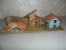 Set casa ponte presepe casetta vintage presepe accessori