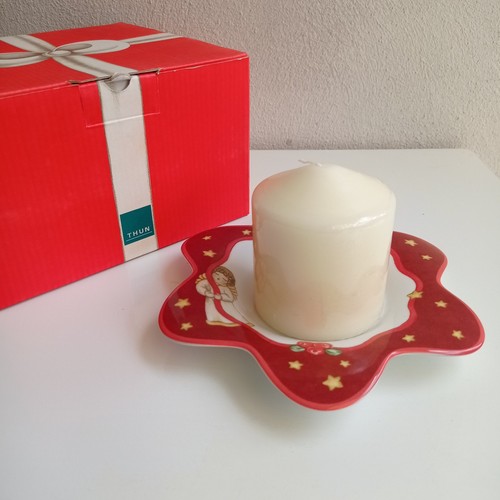 Piattino stella con candela - piattino,