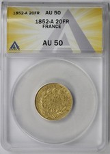 1852-A Francia Oro 20 Franchi