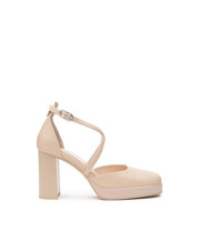 Scarpe Nero Giardini donna Decoltè tacco e plateau E512300D Pelle Lino