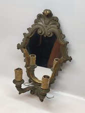 ANTICO  APPLIQUE STILE FIORENTINO  IN LEGNO E SPECCHIO