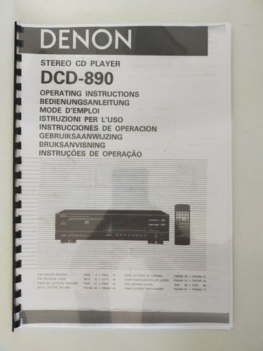 Manuale istruzioni denon - istruzioni,