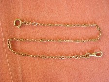 ANTICA CATENA  PER OROLOGIO DA TASCA DA DONNA  PLACCATA ORO  (L 15)