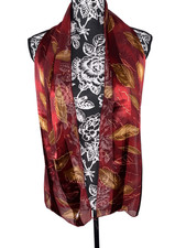 Sciarpa bordeaux trasparente