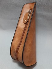 Custodia Pipa 1er - Pelle Imitazione - Braun Chiaro - 19 x 8 X 5,5 CM - Nuovo -