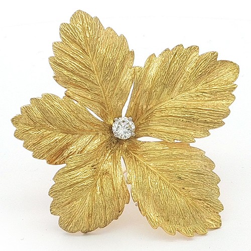 Cartier spilla vintage - , foglia
