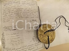 1846 TORINO Decreto con autografo CARLO ALBERTO DI SAVOIA e sigillo in scatola