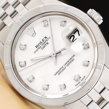 ROLEX OYSTER PERPETUAL DATE 1501 ACCIAIO MADRE PERLA DIAMANTE JUBILEE OROLOGIO