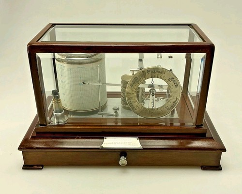 French barograph with bevelled - french,