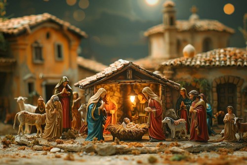 Decorazione presepe natalizio - presepe,