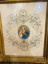 Quadro con ricamo seta - con, in