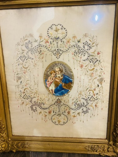 Quadro con ricamo seta - quadro,