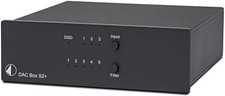 Pro-Ject DAC Box S2+ convertitore D/A 68kHz/32Bit e DSD256 tramite USB nero