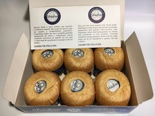 6 gomitoli cotone n.8 sfumato per pizzi uncinetto e maglia TRE STELLE AMBRA