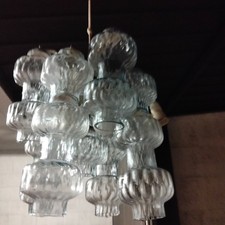 VINTAGE LAMPADARIO IN VETRO DI MURANO  ANNI 60 70
