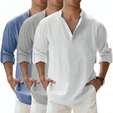 "Camicia uomo cotone lino