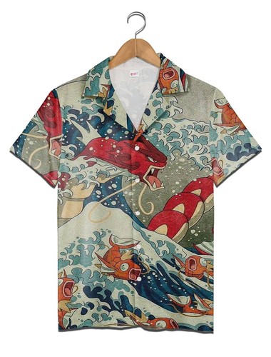 Camicie hawaiane pokemon rosso - pokemon,