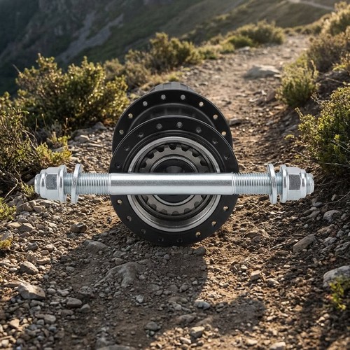 Ruota mtb mozzo asse acciaio - mozzo,