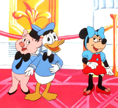 Minnie mouse donald duck pig - mouse,