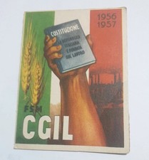 TESSERA C.G.I.L 1956-57 OTTIME CONDIZIONI 