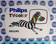 ADESIVO STICKER VINTAGE AUTOCOLLANT PHILIPS TV COLOR ANNI'70 