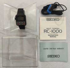 orologio seiko vintage '80 terminale da polso lcd rc 1000 s501 4000 cavo scatola