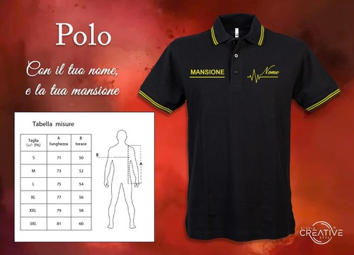 Polo cotone nera