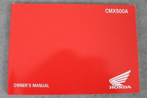 Honda cmx 500 owner - owner,s, manual